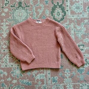 H&M Pink Chenille Knit Sweater